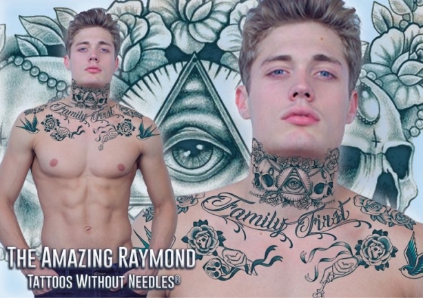 Gangsta Neck Temporary Tattoos Sheet Tattoos Temporary Tattoos Guru 